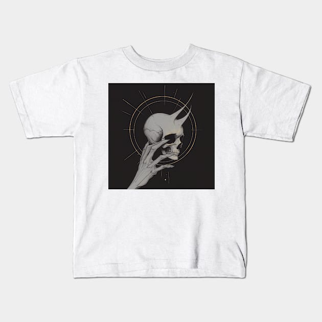 Devil's skull Kids T-Shirt by Sheptylevskyi